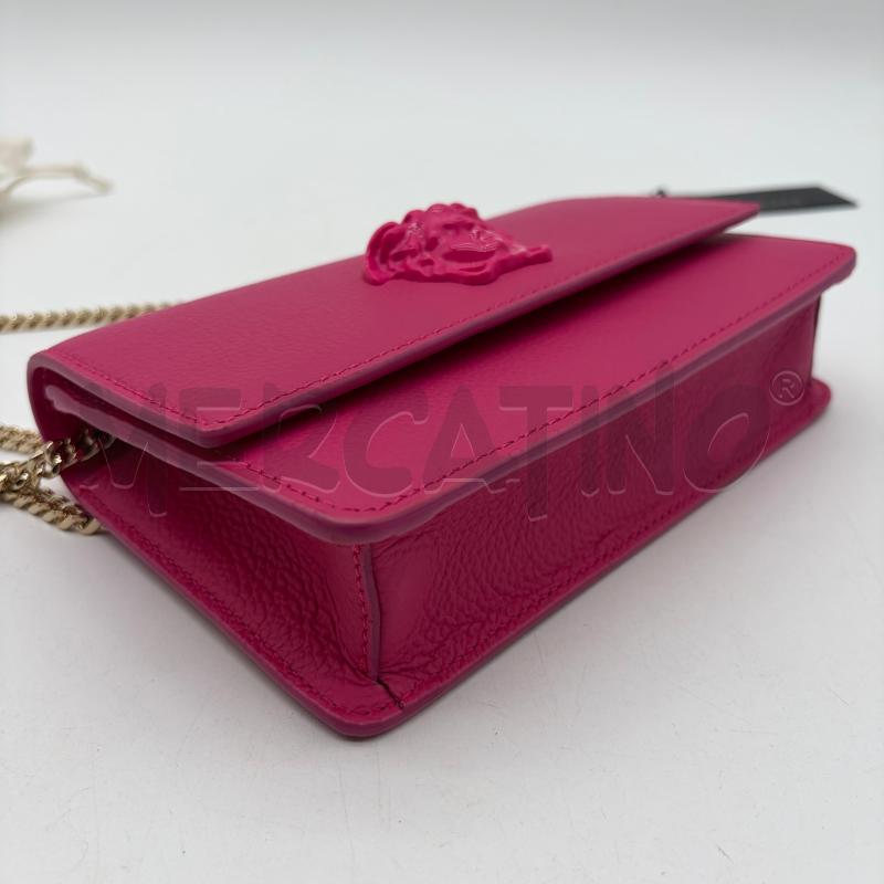 BORSA DONNA VERSACE PALAZZO FUCSIA CATENA DORATA | Mercatino dell'Usato Corbetta 3