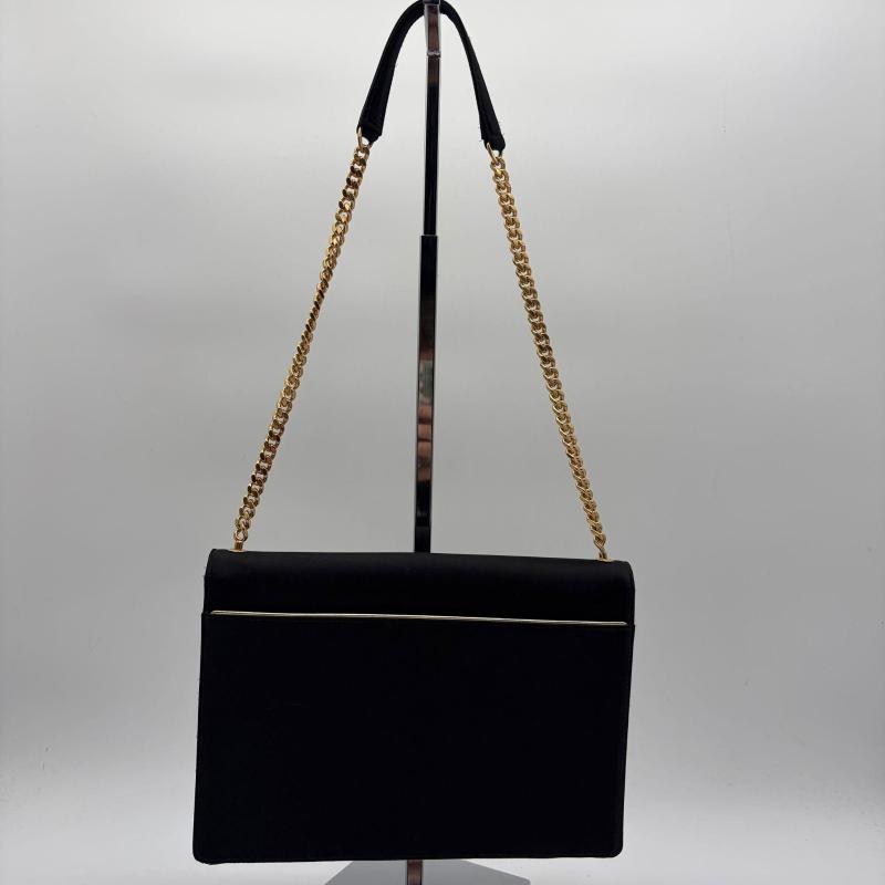 BORSA DONNA YSL GABY NERO SETA INSERTI PELLE VITELLO E OTTONE | Mercatino dell'Usato Corbetta 3