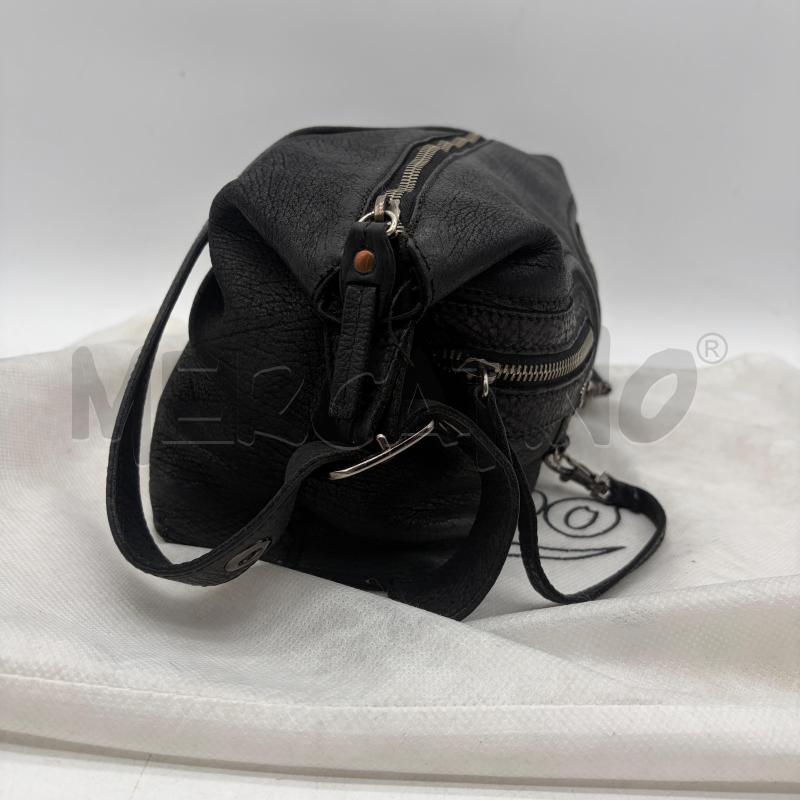 BORSA DONNA ZIPPO NERO PELLE MART ZIP  | Mercatino dell'Usato Corbetta 3
