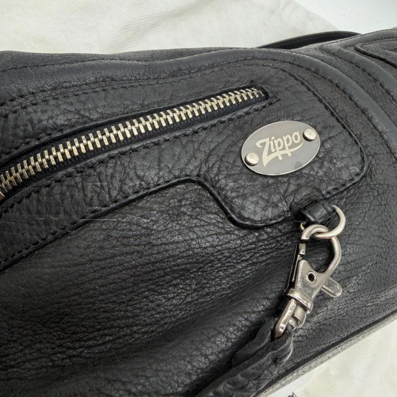 BORSA DONNA ZIPPO NERO PELLE MART ZIP  | Mercatino dell'Usato Corbetta 5