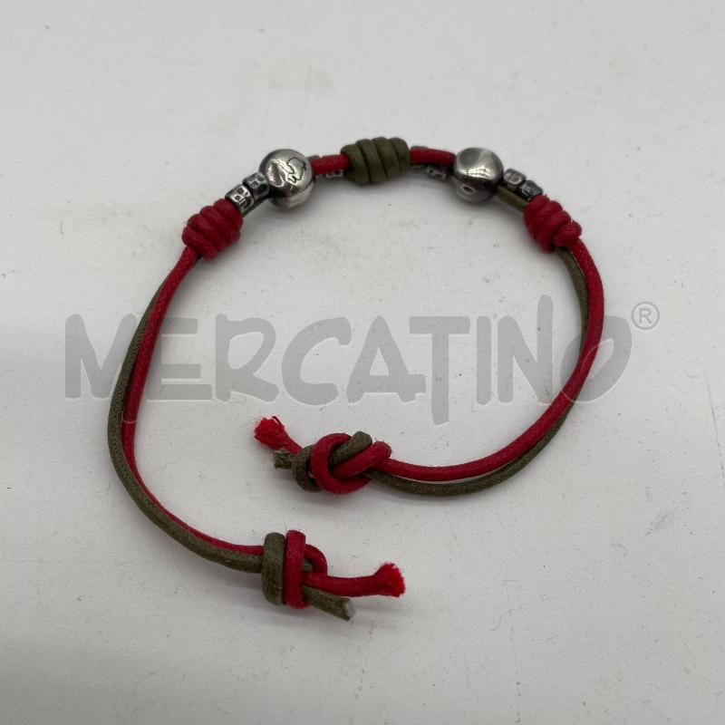 BRACCIALE DODO ARGENTATO CORDINI ROSSO/VERDE | Mercatino dell'Usato Corbetta 2