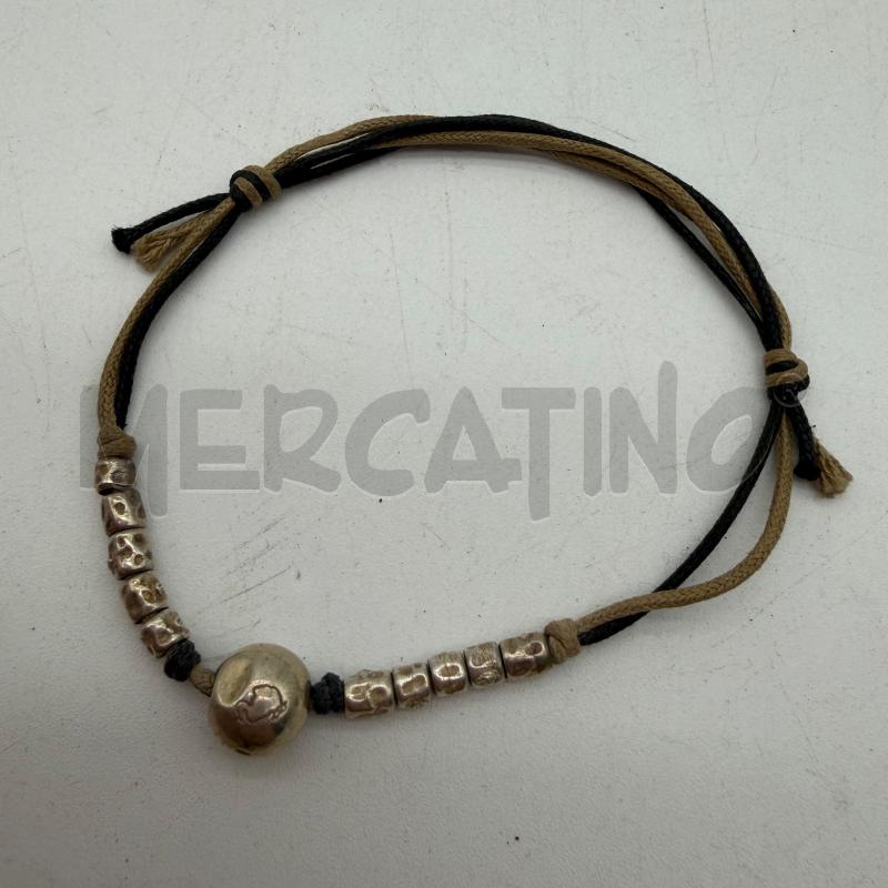 BRACCIALE DODO ARGENTATO LACCHI BEIGE/NERO | Mercatino dell'Usato Corbetta 1