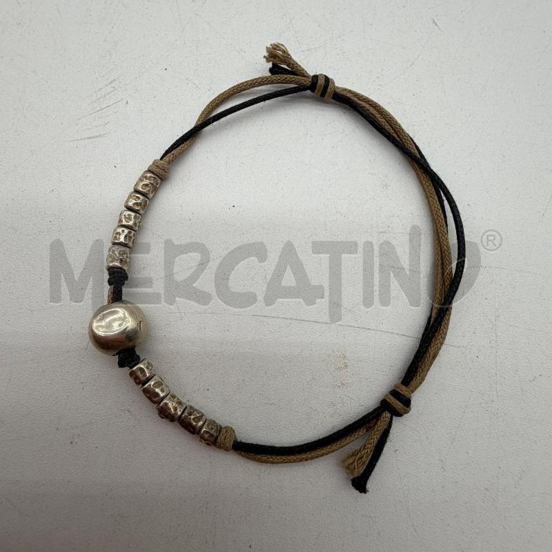 BRACCIALE DODO ARGENTATO LACCHI BEIGE/NERO | Mercatino dell'Usato Corbetta 2