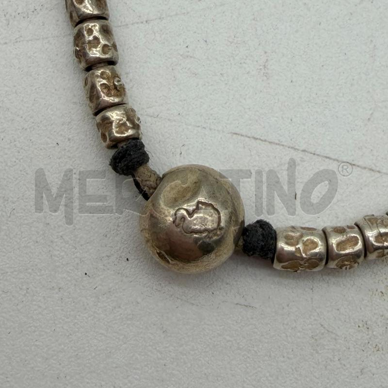 BRACCIALE DODO ARGENTATO LACCHI BEIGE/NERO | Mercatino dell'Usato Corbetta 3