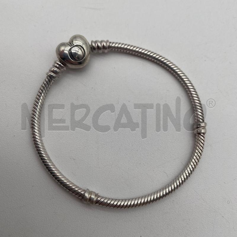 BRACCIALE PANDORA MOMENTS ARGENTTO CUORE 17 CM  | Mercatino dell'Usato Corbetta 1