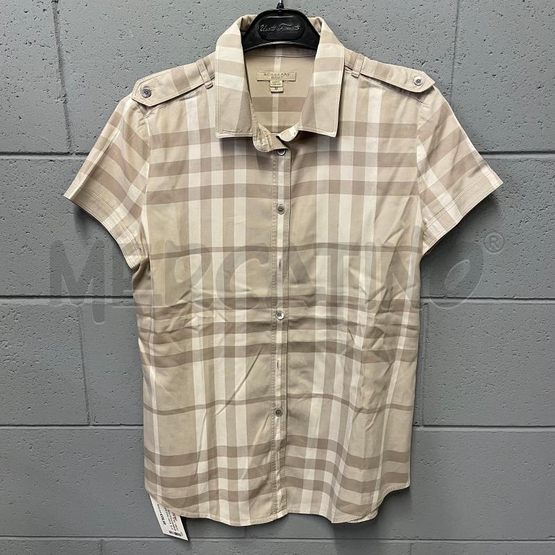 CAMICIA DONNA BURBERRY M/M ECRU TARTAN | Mercatino dell'Usato Corbetta 1