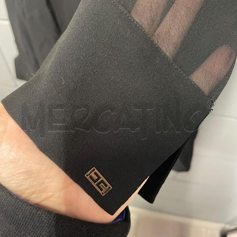 CAMICIA DONNA ELISABETTA FRANCHI NERO SETA VELATO STELLE | Mercatino dell'Usato Corbetta 3