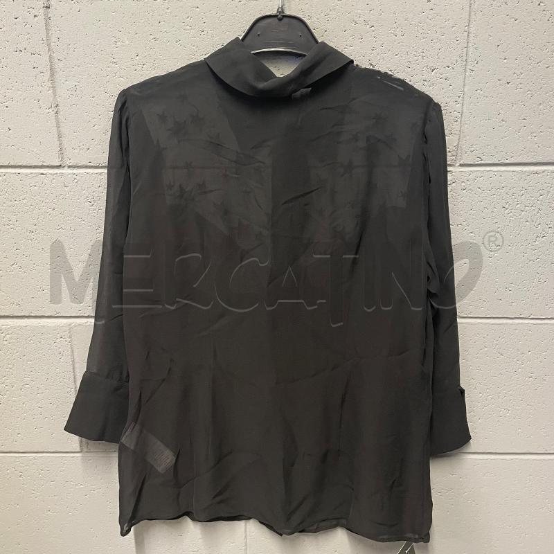 CAMICIA DONNA ELISABETTA FRANCHI NERO SETA VELATO STELLE | Mercatino dell'Usato Corbetta 5
