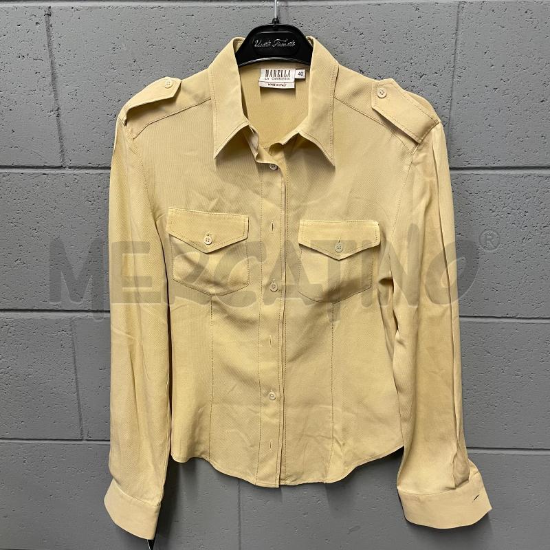 CAMICIA DONNA MARELLA CREMA SETA BOTT  | Mercatino dell'Usato Corbetta 1