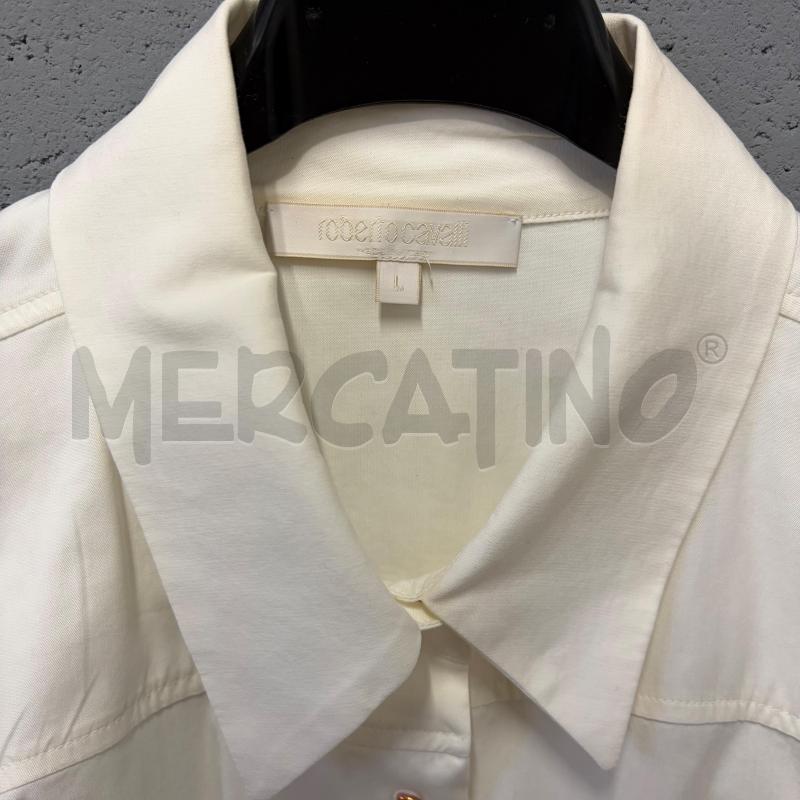 CAMICIA DONNA ROBERTO CAVALLI BIANCO BOTTONI GOCCIA INTRECCIO RETRO | Mercatino dell'Usato Corbetta 2