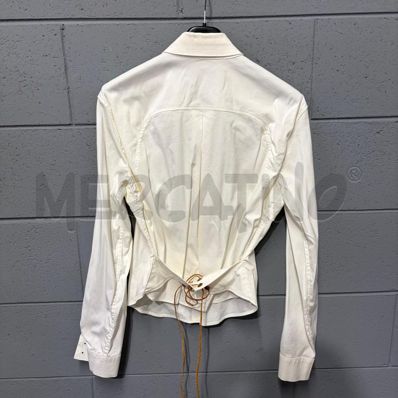 CAMICIA DONNA ROBERTO CAVALLI BIANCO BOTTONI GOCCIA INTRECCIO RETRO | Mercatino dell'Usato Corbetta 4