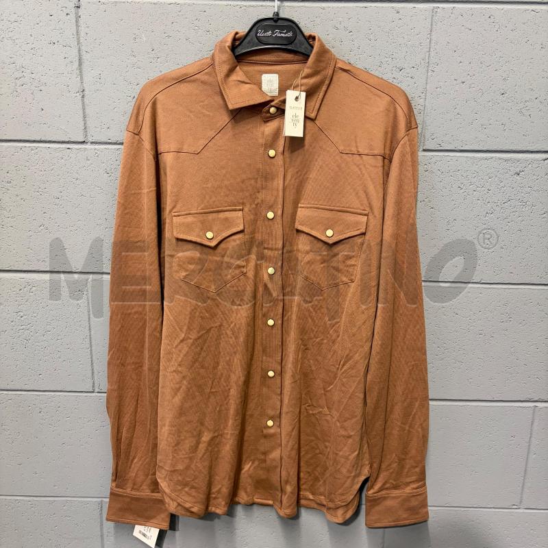 CAMICIA UOMO ELEVENTY TASCHINE MARRONE | Mercatino dell'Usato Corbetta 1