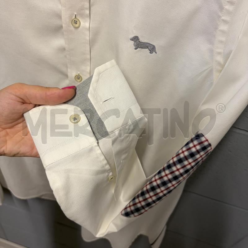 CAMICIA UOMO HARMONT & BLAINE BIANCO COLLO GRIGIO GOMITI QUADRI BLU/ROSSO | Mercatino dell'Usato Corbetta 3
