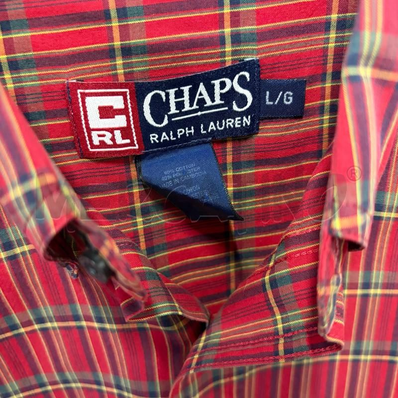 CAMICIA UOMO RALPH LAUREN CHAPS TARTAN ROSSO RETE VERDE | Mercatino dell'Usato Corbetta 4
