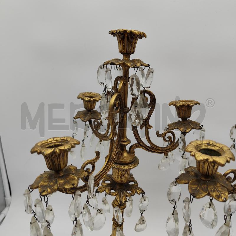 CANDELABRI COPPIA DORATA CON GOCCIE | Mercatino dell'Usato Corbetta 2