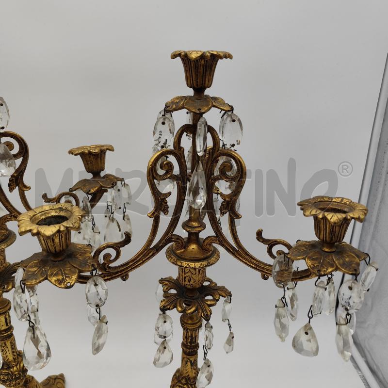 CANDELABRI COPPIA DORATA CON GOCCIE | Mercatino dell'Usato Corbetta 3