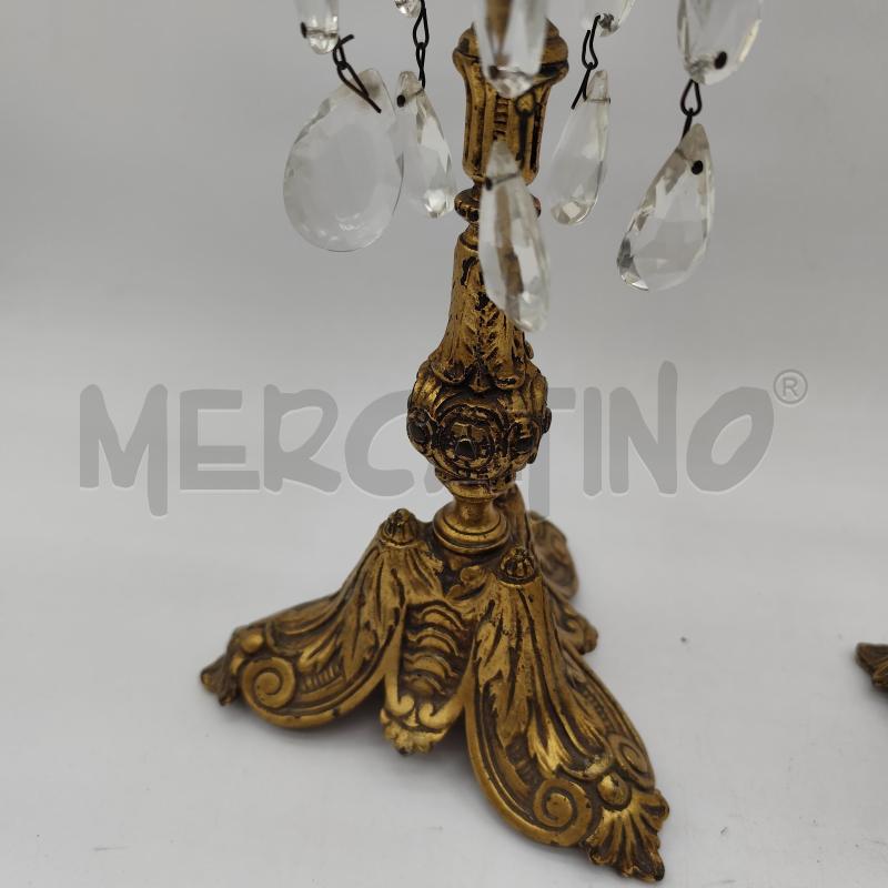 CANDELABRI COPPIA DORATA CON GOCCIE | Mercatino dell'Usato Corbetta 4