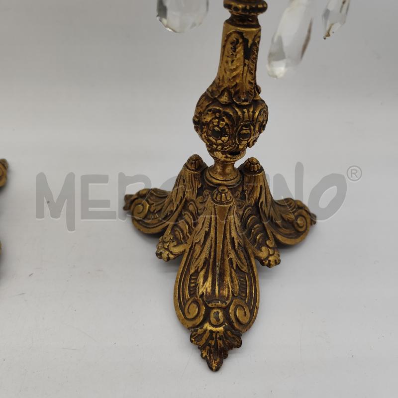 CANDELABRI COPPIA DORATA CON GOCCIE | Mercatino dell'Usato Corbetta 5