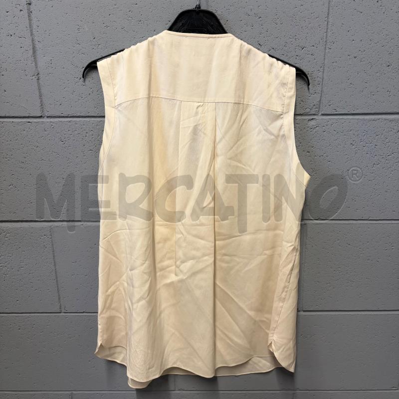 CANOTTA DONNA BRUNELLO CUCINELLI PANNA SETA DECORO PETTO MONILE FIORI MICROPAIETTES | Mercatino dell'Usato Corbetta 5
