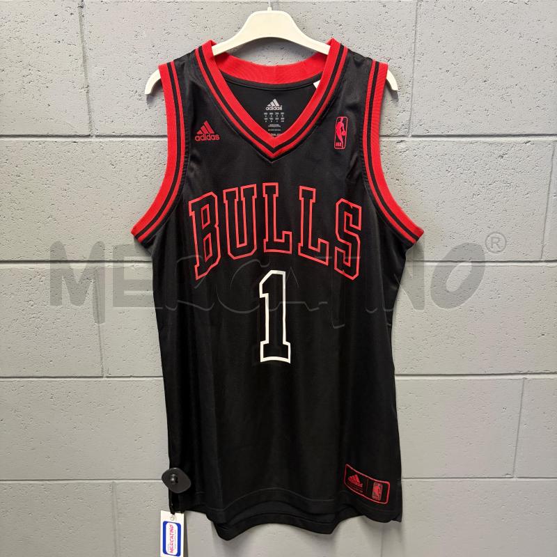 CANOTTA UOMO ADIDAS CHICAGO BULLS ROSE NERO PROFILI ROSSO | Mercatino dell'Usato Corbetta 1