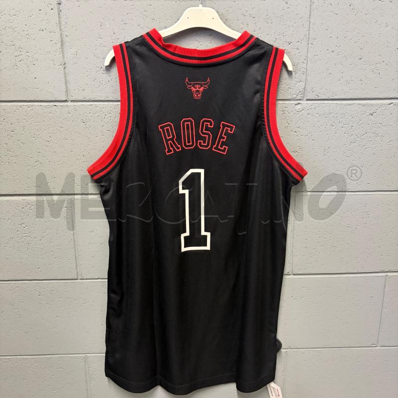 CANOTTA UOMO ADIDAS CHICAGO BULLS ROSE NERO PROFILI ROSSO | Mercatino dell'Usato Corbetta 4