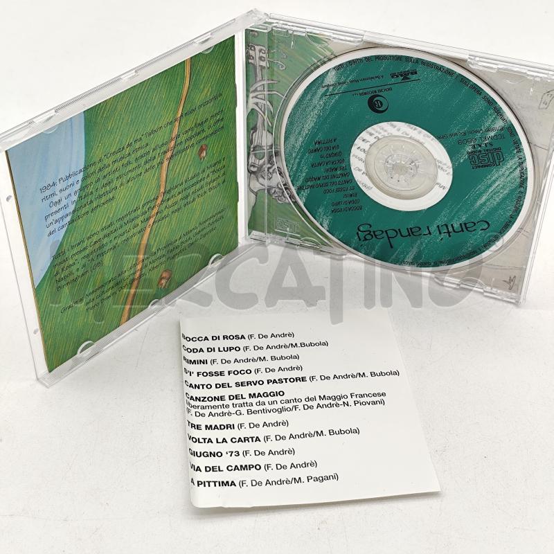 CANTI RANDAGI CANZONI DI FABRIZIO DE ANDRE' CD MUSICALE | Mercatino dell'Usato Corbetta 3