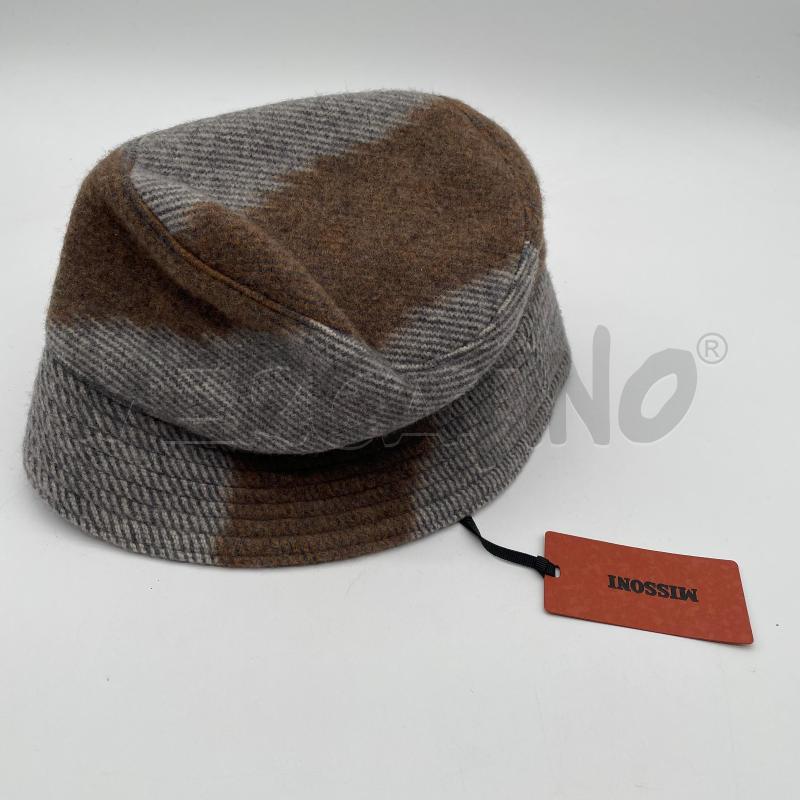 CAPPELLO UOMO MISSONI PESCATORE GRIGIO/MARRONE LANA | Mercatino dell'Usato Corbetta 1