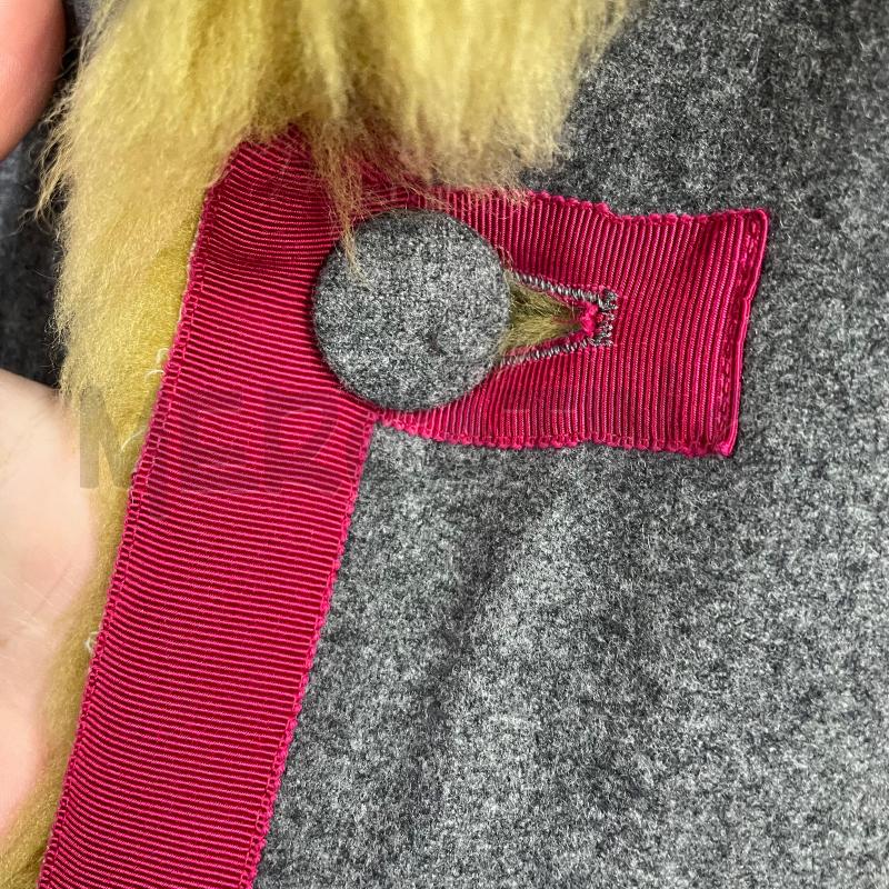 CAPPOTTO DONNA EMPORIO ARMANI GRIGIO BORDI ROSSO/MONTONE BEIGE | Mercatino dell'Usato Corbetta 3