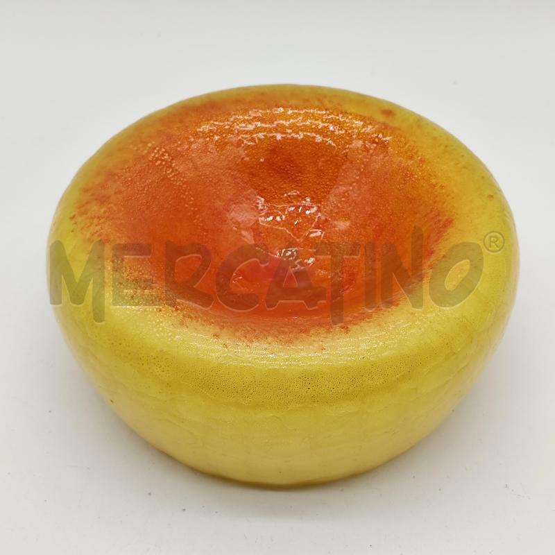CENTROTAVOLA VETRO MURANO SFUMATO ARANCIO GIALLO | Mercatino dell'Usato Corbetta 1