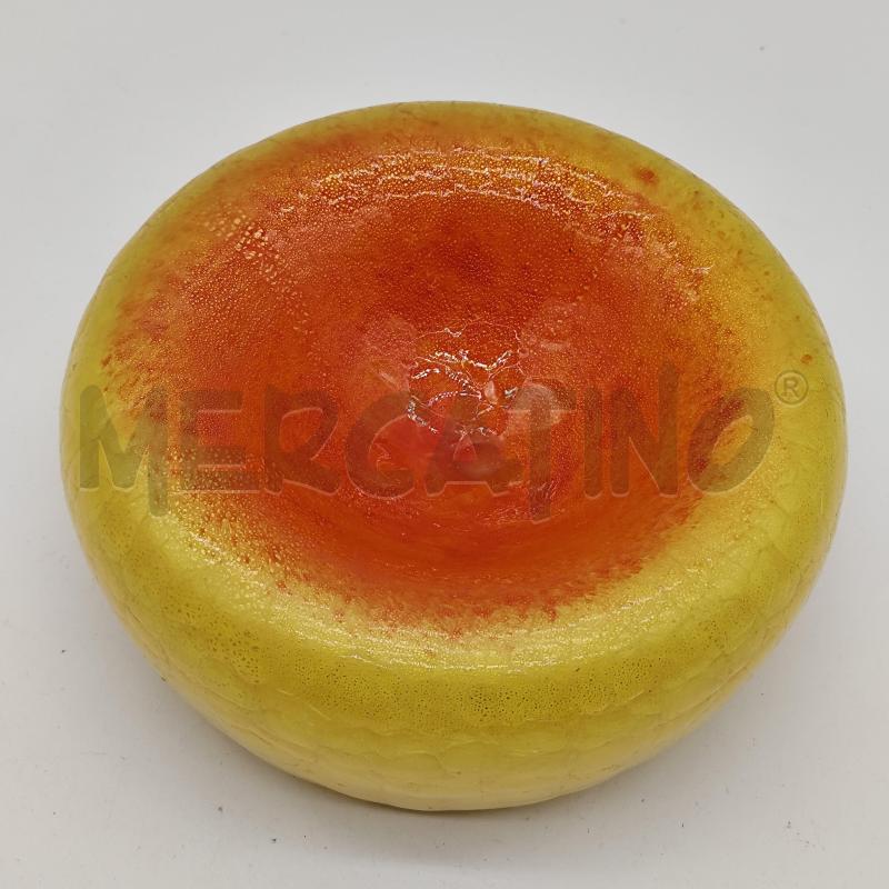 CENTROTAVOLA VETRO MURANO SFUMATO ARANCIO GIALLO | Mercatino dell'Usato Corbetta 2