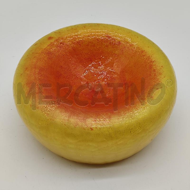 CENTROTAVOLA VETRO MURANO SFUMATO ARANCIO GIALLO | Mercatino dell'Usato Corbetta 3
