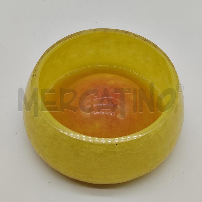 CENTROTAVOLA VETRO MURANO SFUMATO ARANCIO GIALLO | Mercatino dell'Usato Corbetta 4