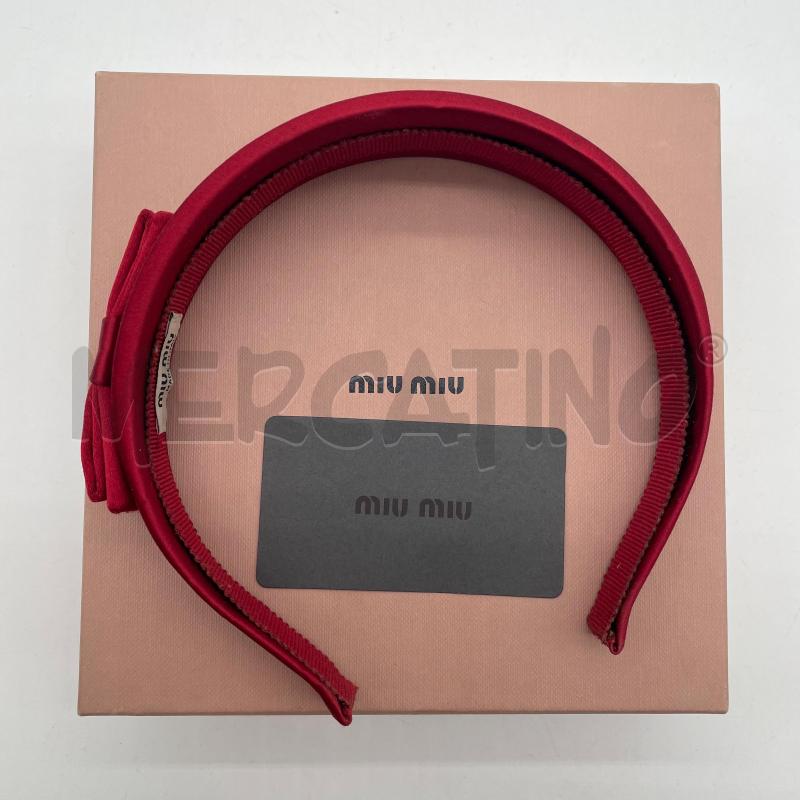 CERCHIETTO MIU MIU RASO ROSSO FIOCCO | Mercatino dell'Usato Corbetta 1