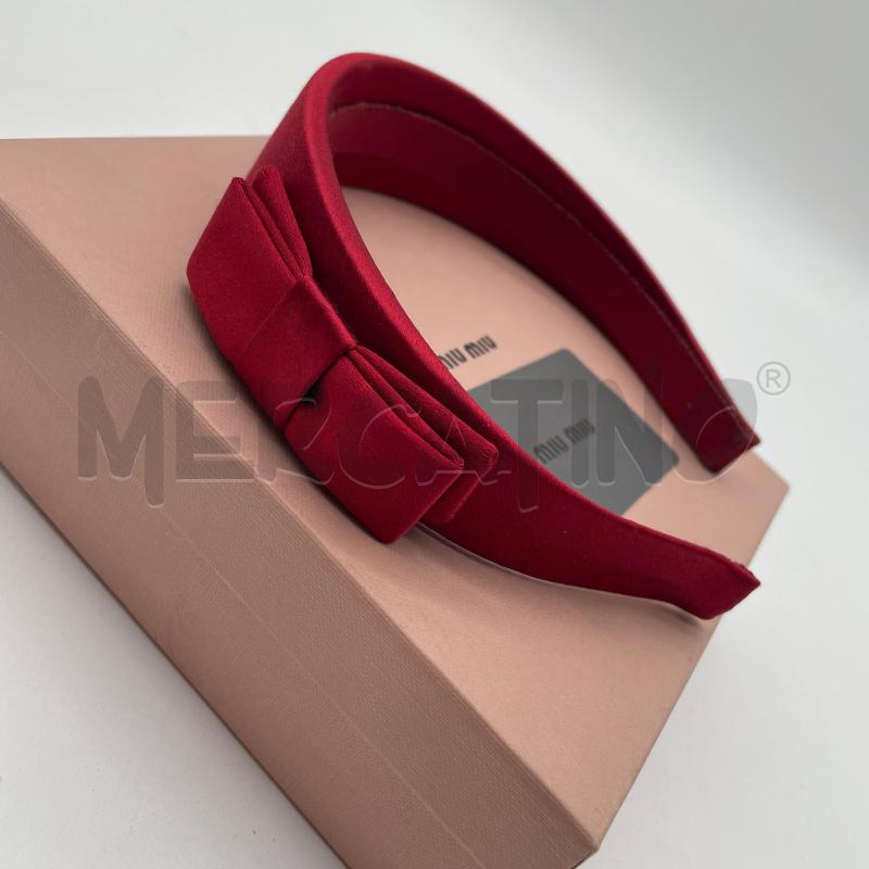 CERCHIETTO MIU MIU RASO ROSSO FIOCCO | Mercatino dell'Usato Corbetta 2