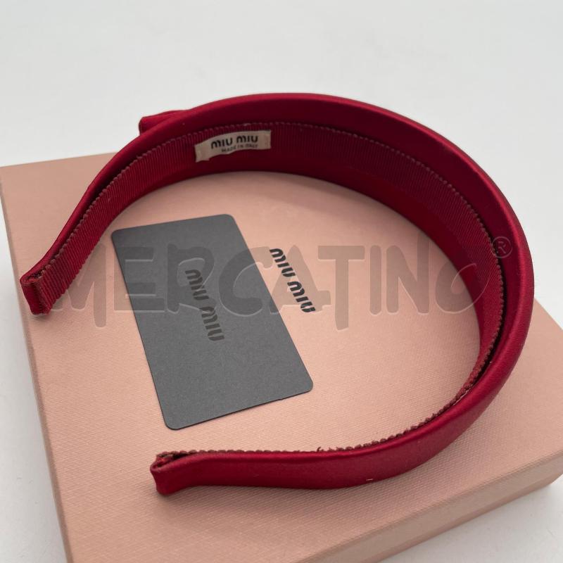 CERCHIETTO MIU MIU RASO ROSSO FIOCCO | Mercatino dell'Usato Corbetta 3