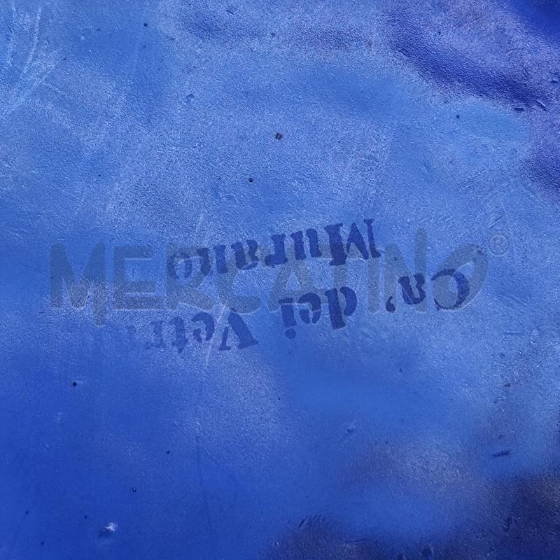 CESTELLO GHIACCIO VETRO BLU MURANO ROSELLINE | Mercatino dell'Usato Corbetta 4