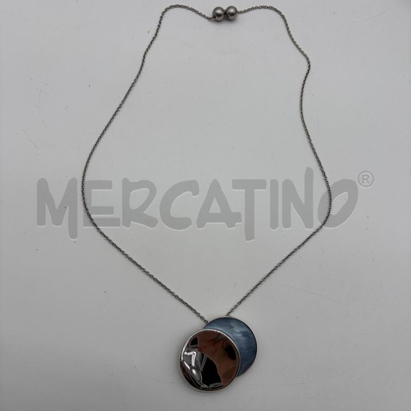 COLLANA BREIL 2 CERCHI MEZZALUNA MADREPERLA ACCIAIO | Mercatino dell'Usato Corbetta 2