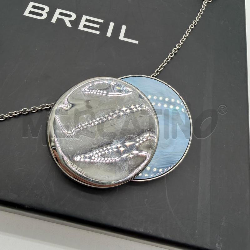 COLLANA BREIL 2 CERCHI MEZZALUNA MADREPERLA ACCIAIO | Mercatino dell'Usato Corbetta 3