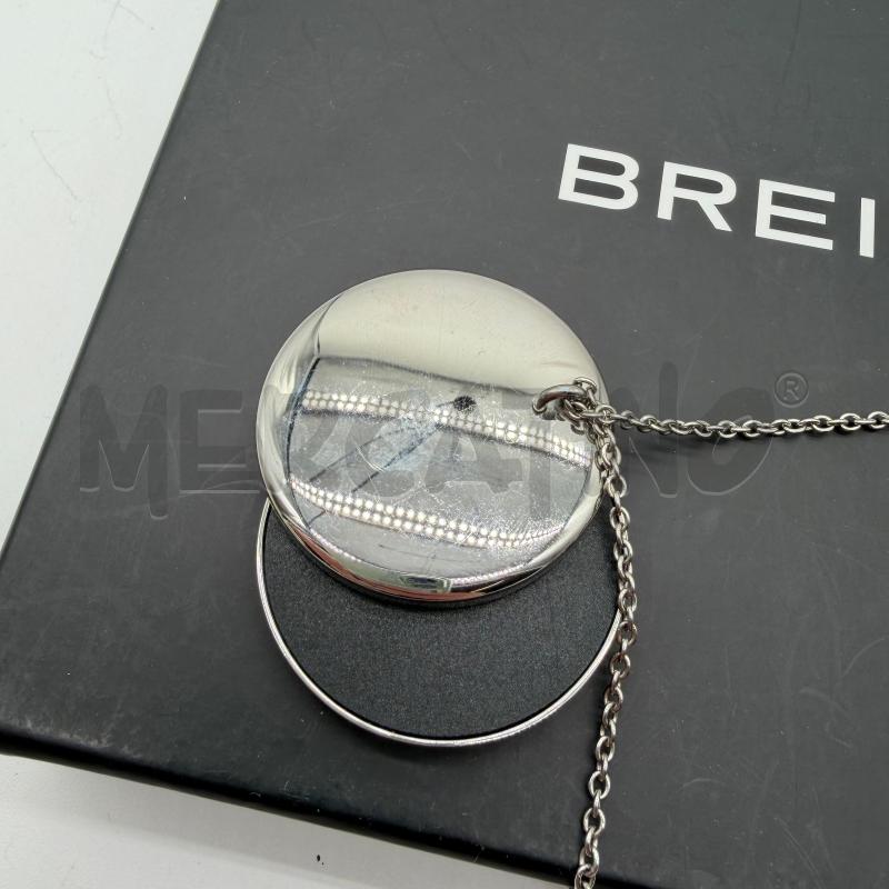 COLLANA BREIL 2 CERCHI MEZZALUNA MADREPERLA ACCIAIO | Mercatino dell'Usato Corbetta 4