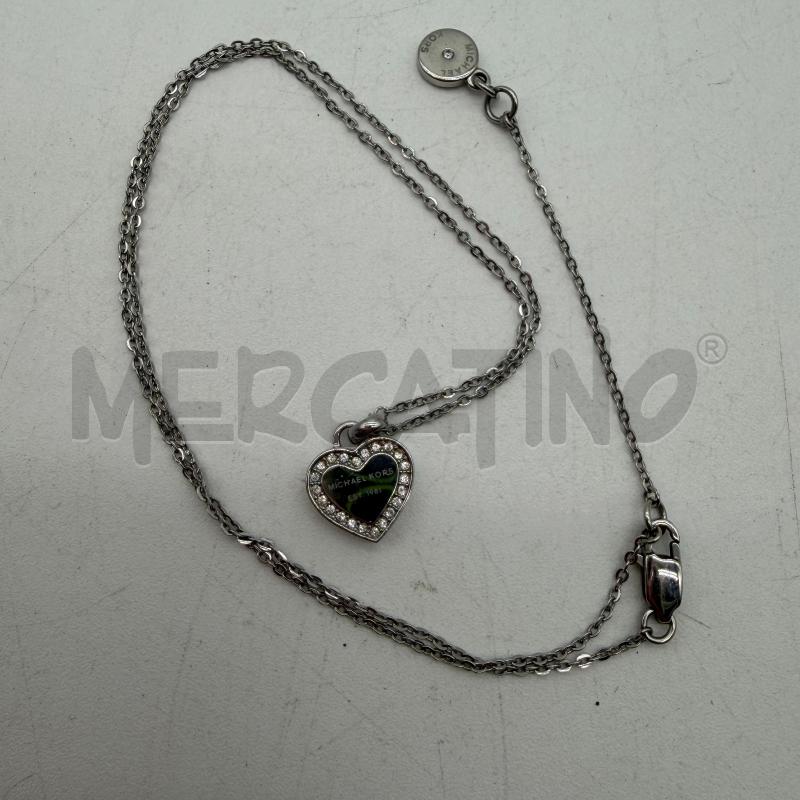 COLLANA MICHAEL KORS CATENELLA CUORE BORDO STRASS | Mercatino dell'Usato Corbetta 1