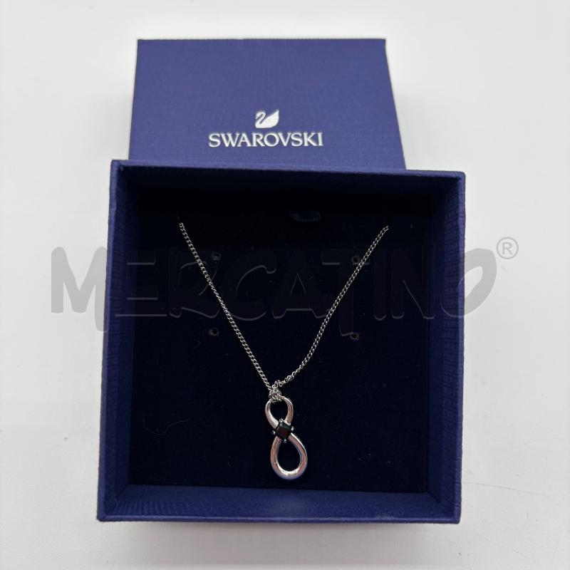 COLLANA SWAROVSKI INFINITO STRASS NERO CENTRALE | Mercatino dell'Usato Corbetta 1