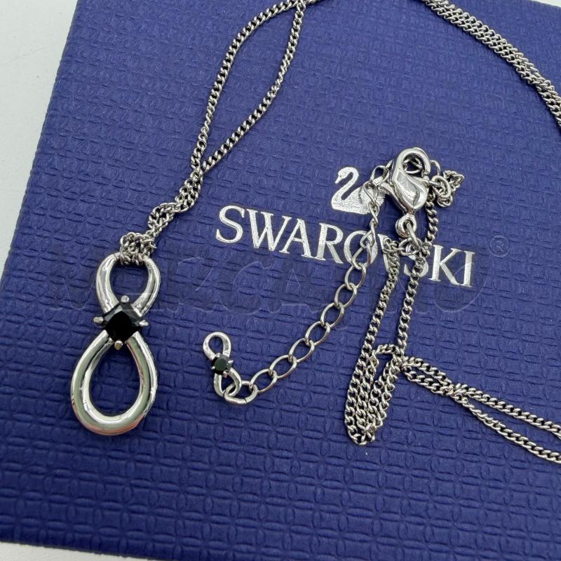 COLLANA SWAROVSKI INFINITO STRASS NERO CENTRALE | Mercatino dell'Usato Corbetta 3