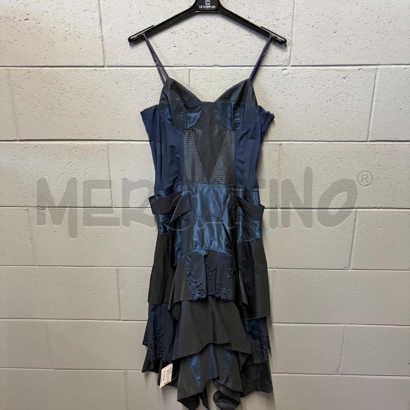COMPLETO DONNA LE COMPICI BLU CANGIANTE INS RIGHE | Mercatino dell'Usato Corbetta 1