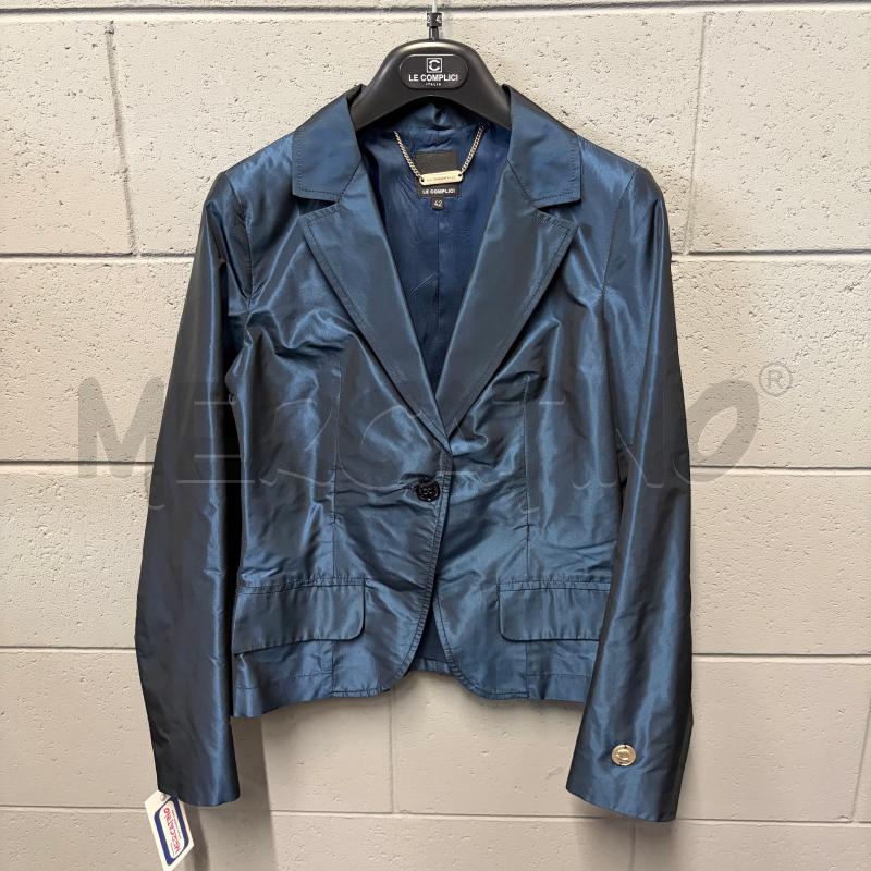 COMPLETO DONNA LE COMPICI BLU CANGIANTE INS RIGHE | Mercatino dell'Usato Corbetta 2