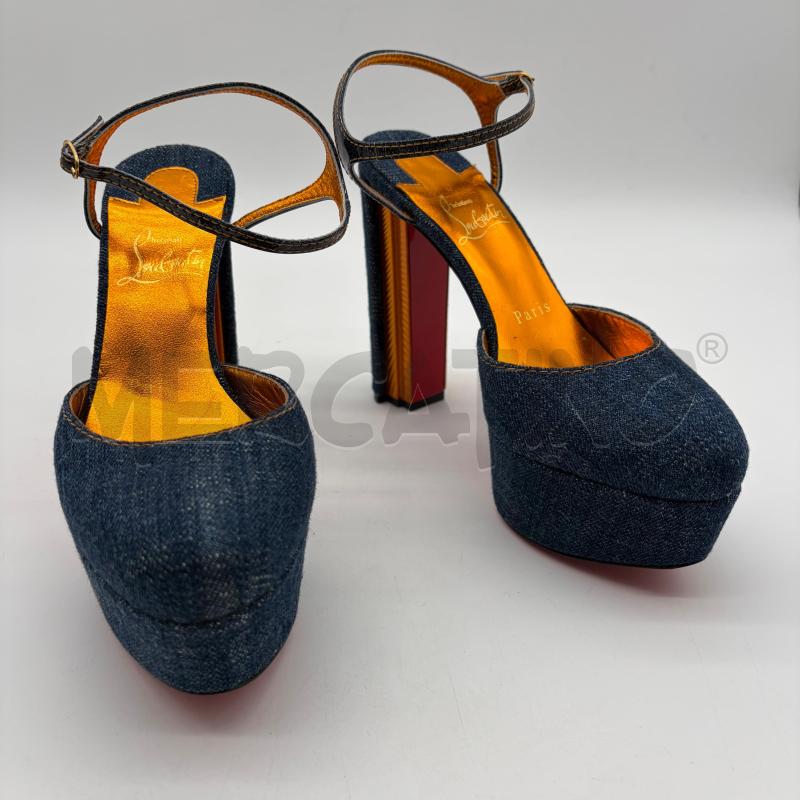 DECOLLETE CHRISTIAN LOUBOUTIN COLUNA DENIM PUMPS 130 | Mercatino dell'Usato Corbetta 1