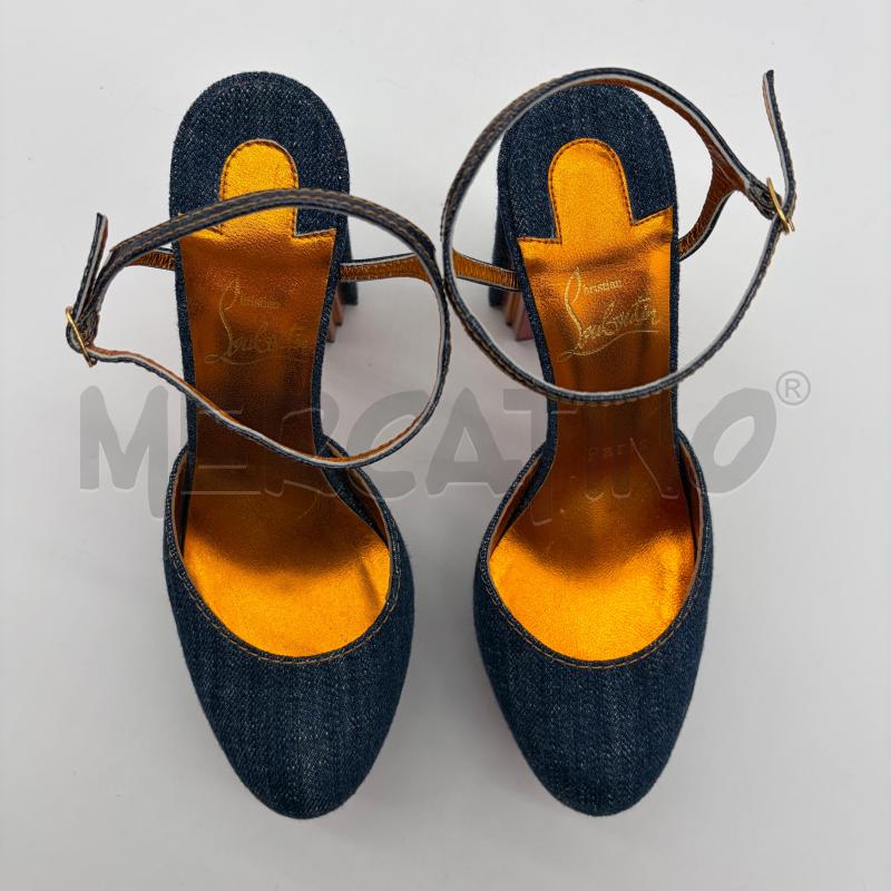 DECOLLETE CHRISTIAN LOUBOUTIN COLUNA DENIM PUMPS 130 | Mercatino dell'Usato Corbetta 4