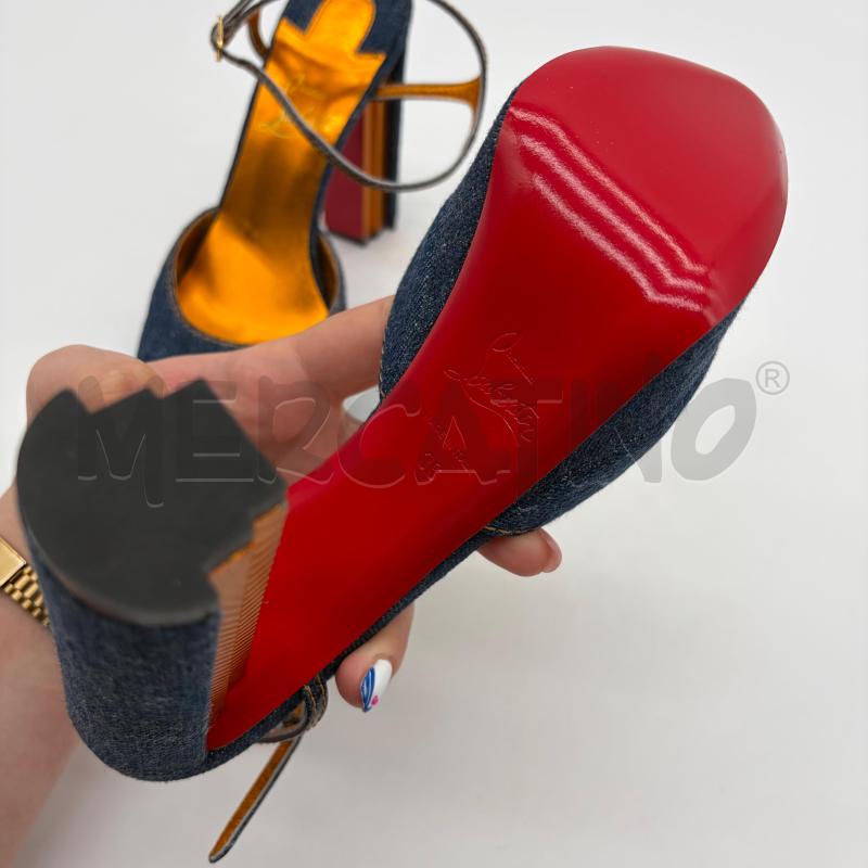 DECOLLETE CHRISTIAN LOUBOUTIN COLUNA DENIM PUMPS 130 | Mercatino dell'Usato Corbetta 5