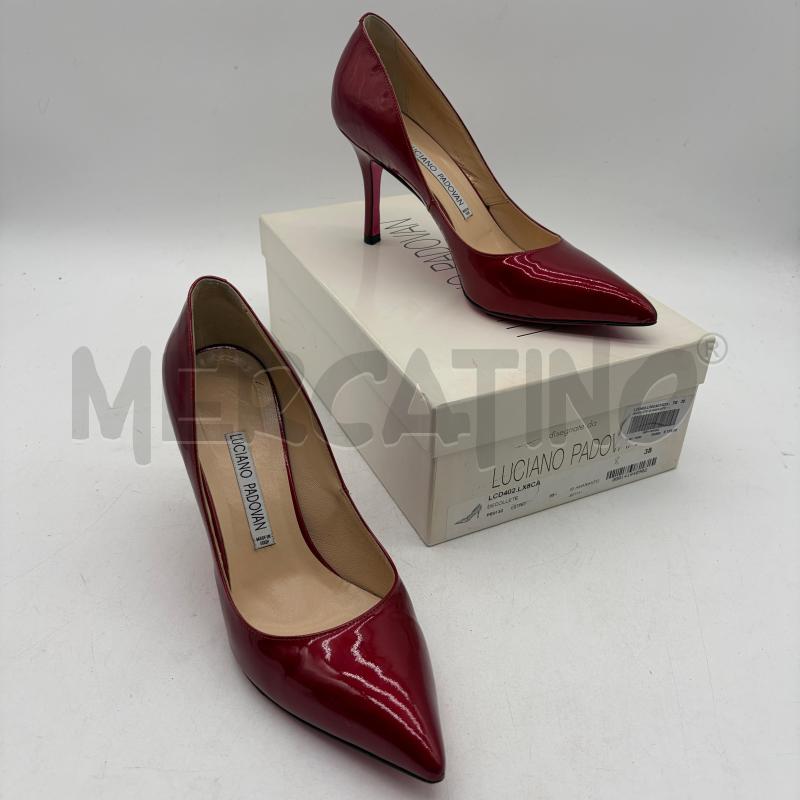 DECOLLETE LUCIANO PADOVAN ROSSO VERNICE PUNTA SOTTO FUCSIA | Mercatino dell'Usato Corbetta 1