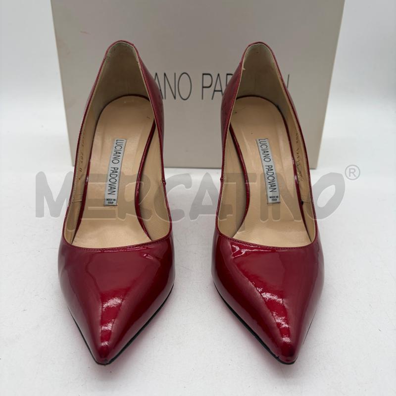 DECOLLETE LUCIANO PADOVAN ROSSO VERNICE PUNTA SOTTO FUCSIA | Mercatino dell'Usato Corbetta 2