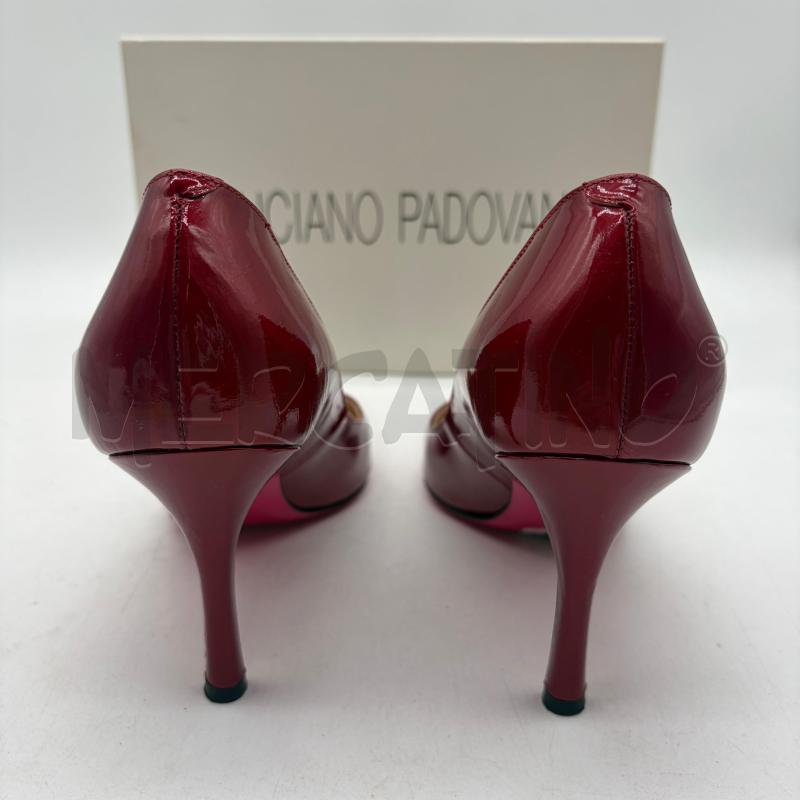 DECOLLETE LUCIANO PADOVAN ROSSO VERNICE PUNTA SOTTO FUCSIA | Mercatino dell'Usato Corbetta 3